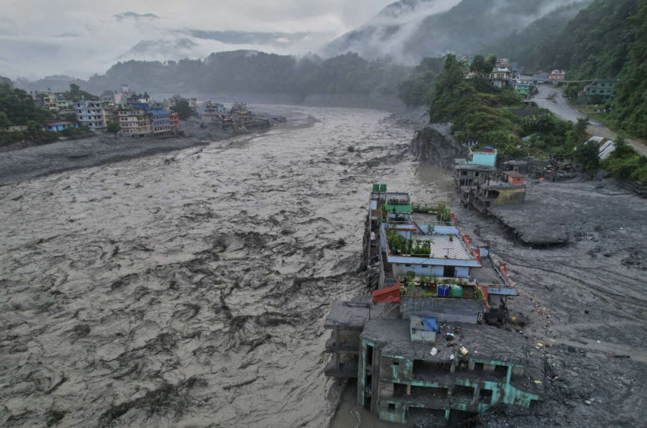 Deadly Flash Flood Along Nepal-China Border Leaves 2,500 Missing